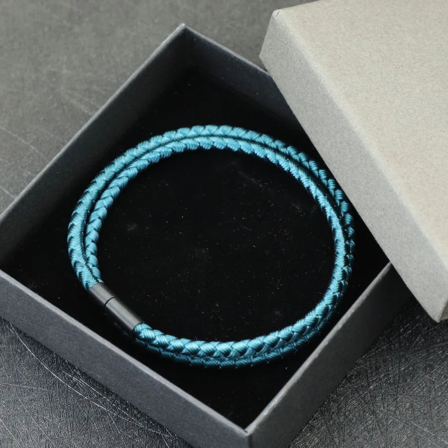 2025 New Simple Style Keel Rope Bracelet For Men Bilayer Wrap Braslet Bangle Homme Nautical Braclet Gifts For Him Pulseria Joias