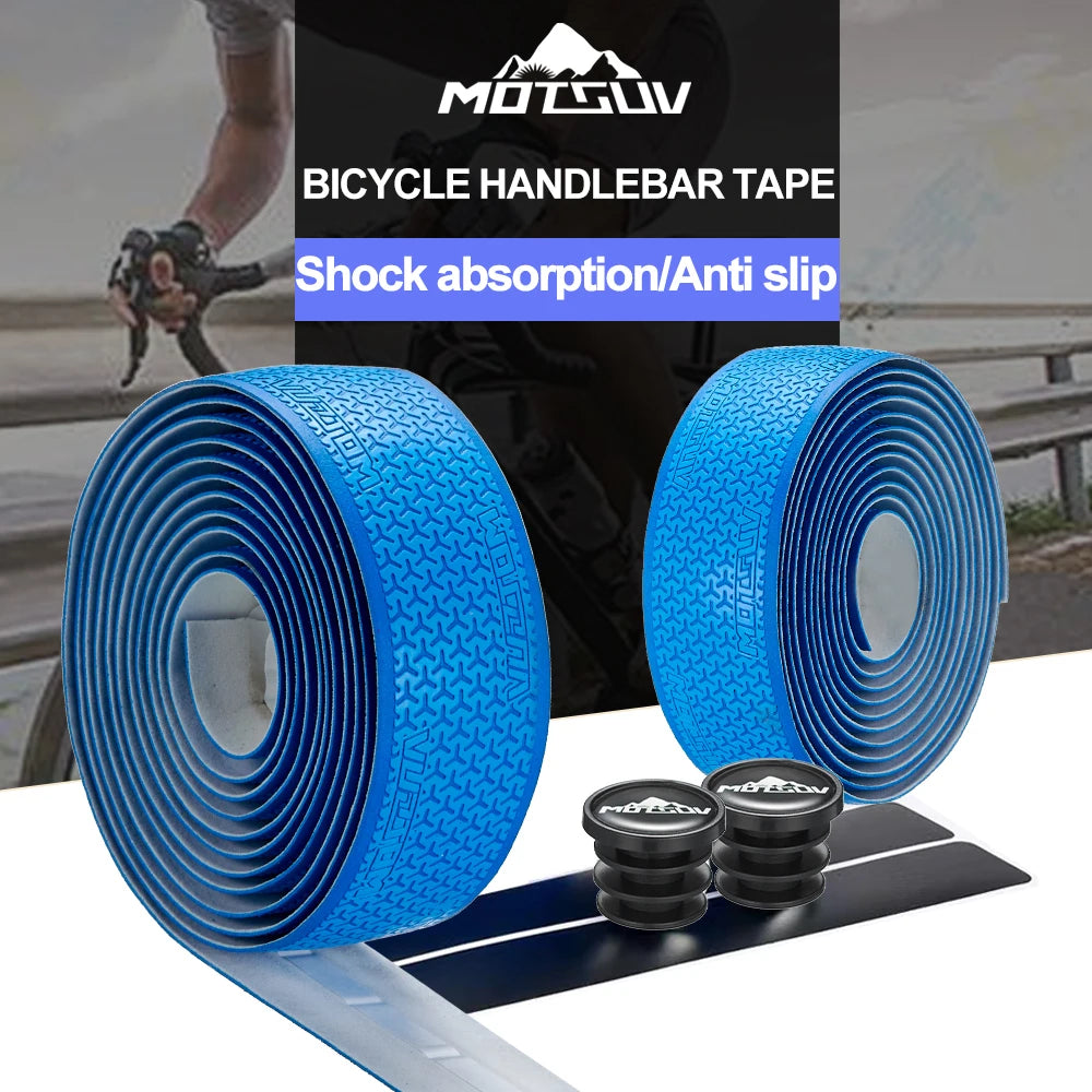 1Pair Road Bike Handlebar Tape Anti Slip Silica Gel Handlebar Tape Shock Absorption Cycling Bar Tape Bicycle Accessories