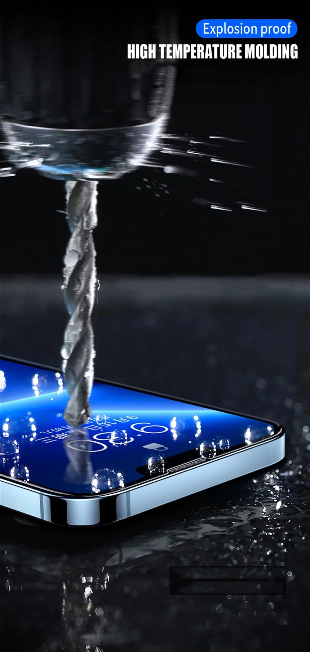 4PCS 500D Full Cover Protective Glass For iPhone 13 12 11 14 15 Pro Max Tempered Screen Protector iphone 14 15 16 PLUS Glas Film