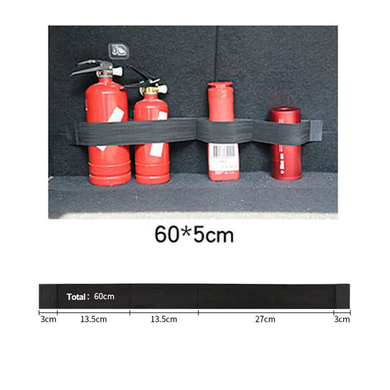 Car Trunk Organizer Elastic Fixing Tape Fire Extinguisher Water Tank Miscellaneous Storage Fixing Tape Cars Storage Accessories