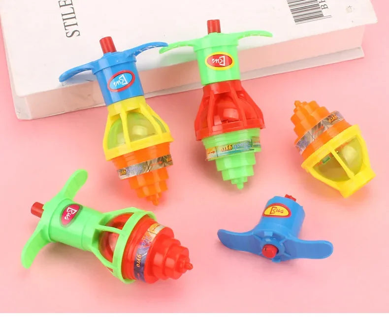 10Pcs LED Light Up Glitter Top Spin Toy - Perfect for Kids Birthday Party Favors, Easter Gift Fillers Classroom Prizes