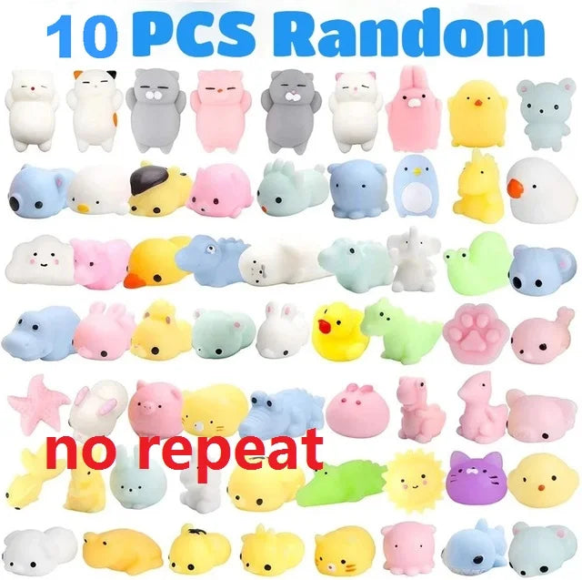5-50 PCS Kawaii Squishies Mochi Anima Squishy Toys For Kids Antistress Ball Squeeze Party Favors Stress Relief Toys For Birthday