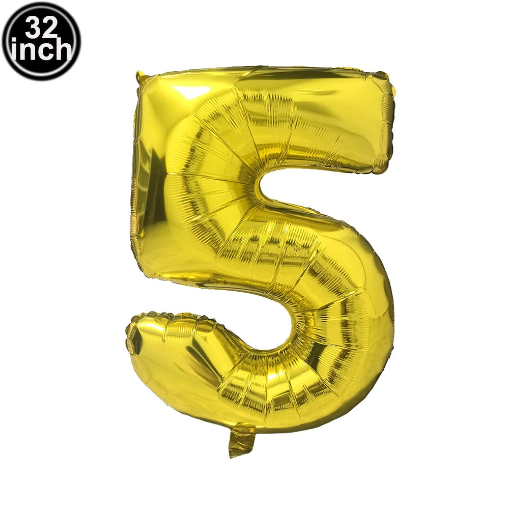 Multi Color Large Numbers 6 Balloon 32Inch 1 2 3 4 5 6 7 8 9 Birthday Ball Red Digit Bachelorette Balloons Figure Golob Balloons