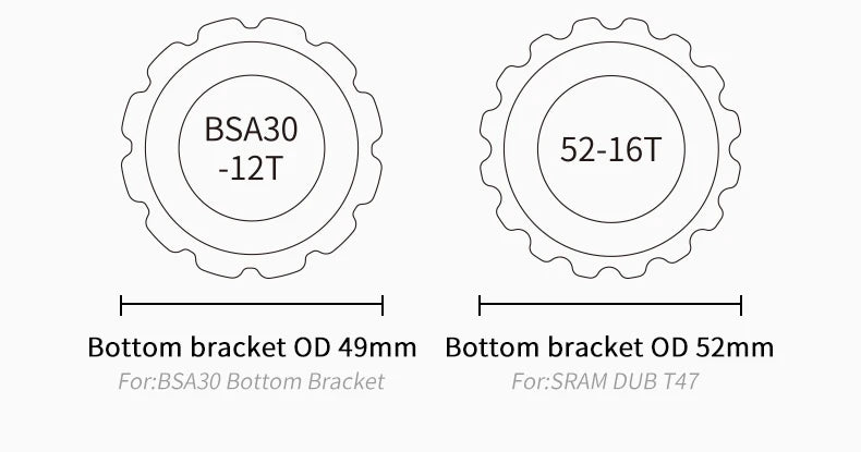 MUQZI Bottom Bracket Wrench MTB Tools Bicycle Repair Tools For SRAM DUB BSA30 T47 For Shimano XTR BB93 MT800 BBR60 BB9000