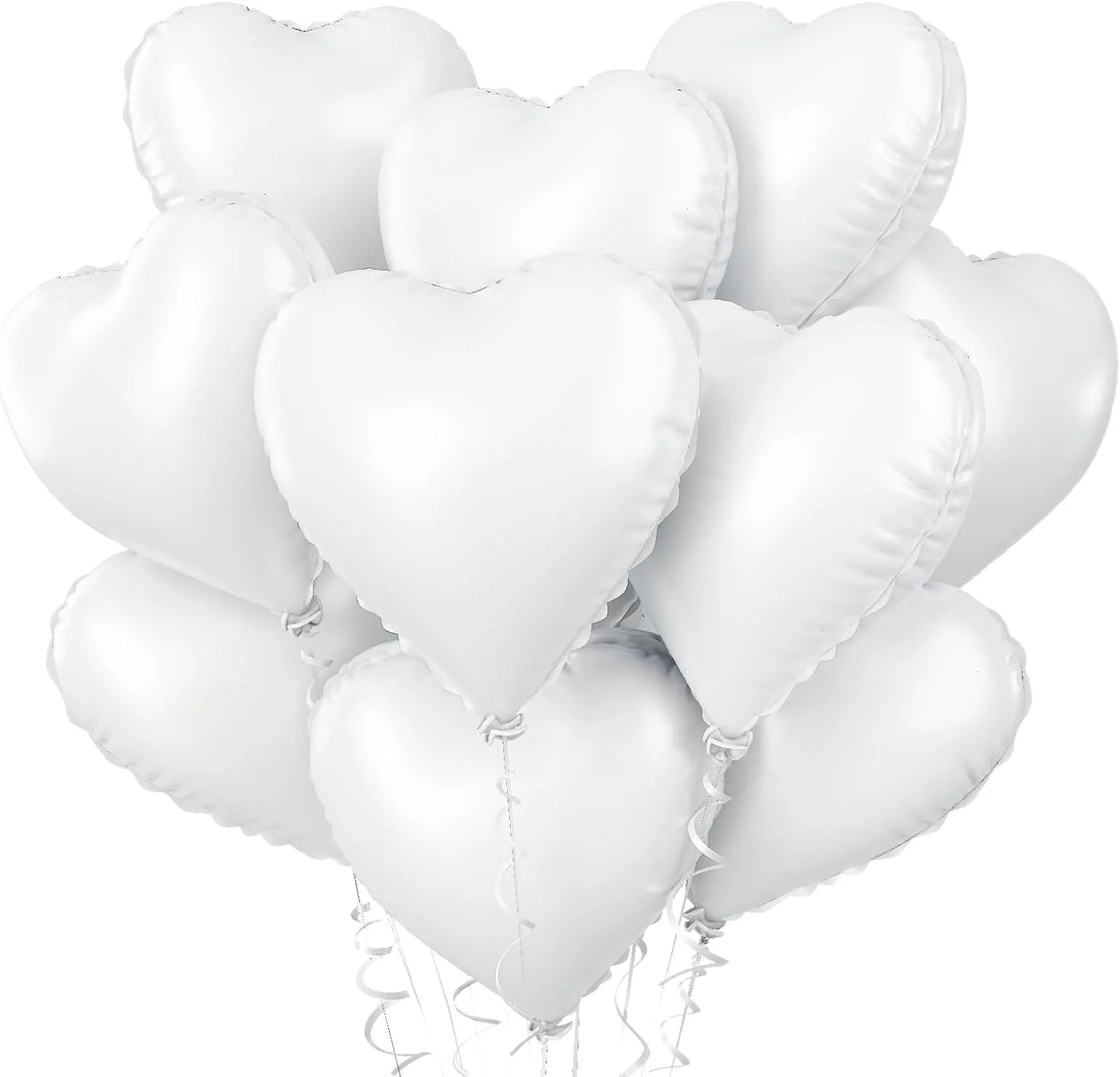 10pcs 18inch Heart Foil Balloons Pink Sage Green Heart Balloon for Birthday Party Valentines Day Wedding Anniversary Decorations