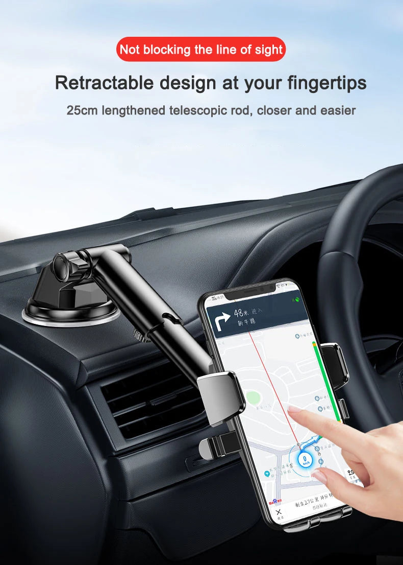 Universal Sucker Car Phone Holder 360° Windshield Car Dashboard Mobile Cell Support Bracket for 4.0-7 Inch Smartphones