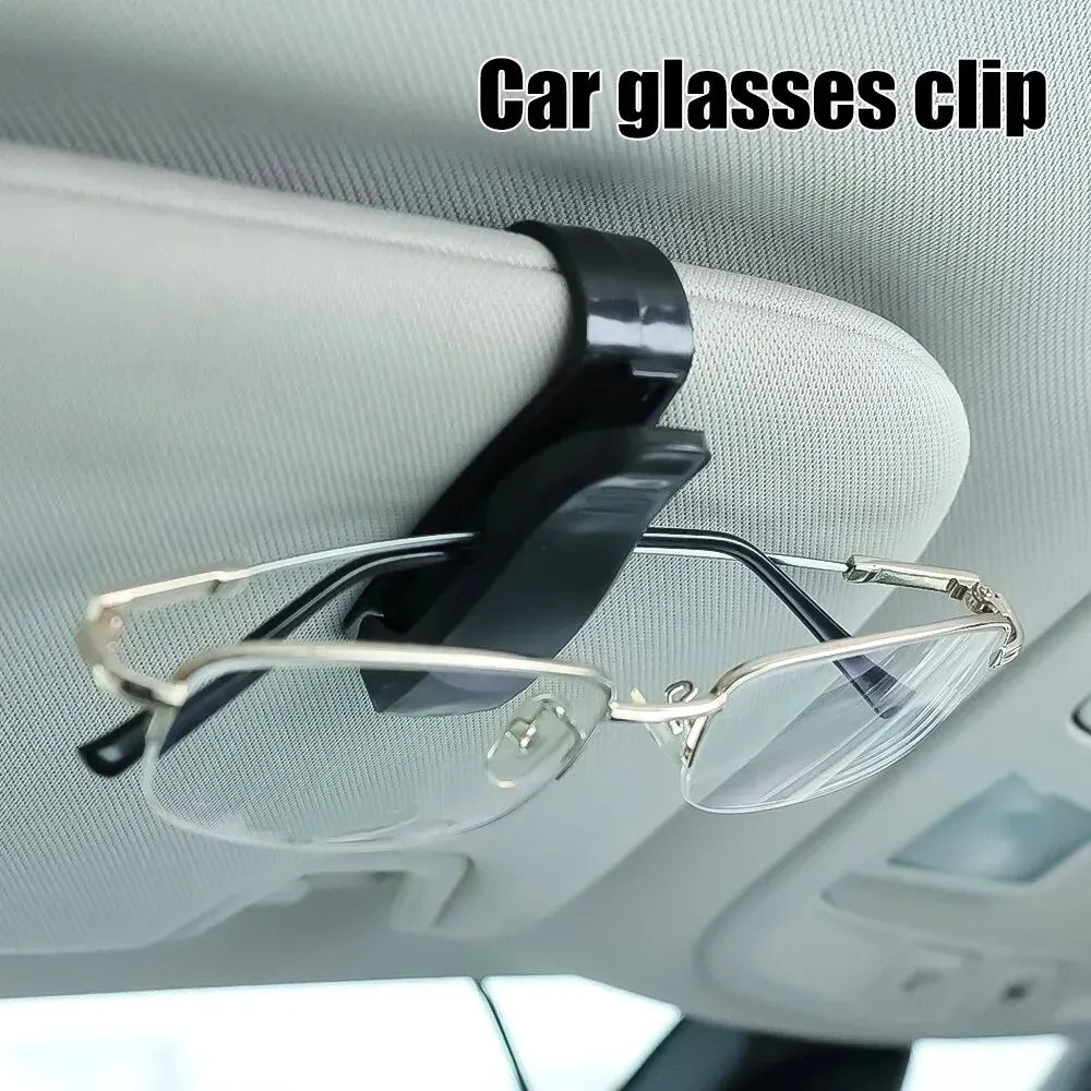 2PCS Universal Car Auto Sun Visor Glasses Box Sunglasses Clip Card Ticket Holder Fastener Pen Case Eyeglasses Clips Accessories