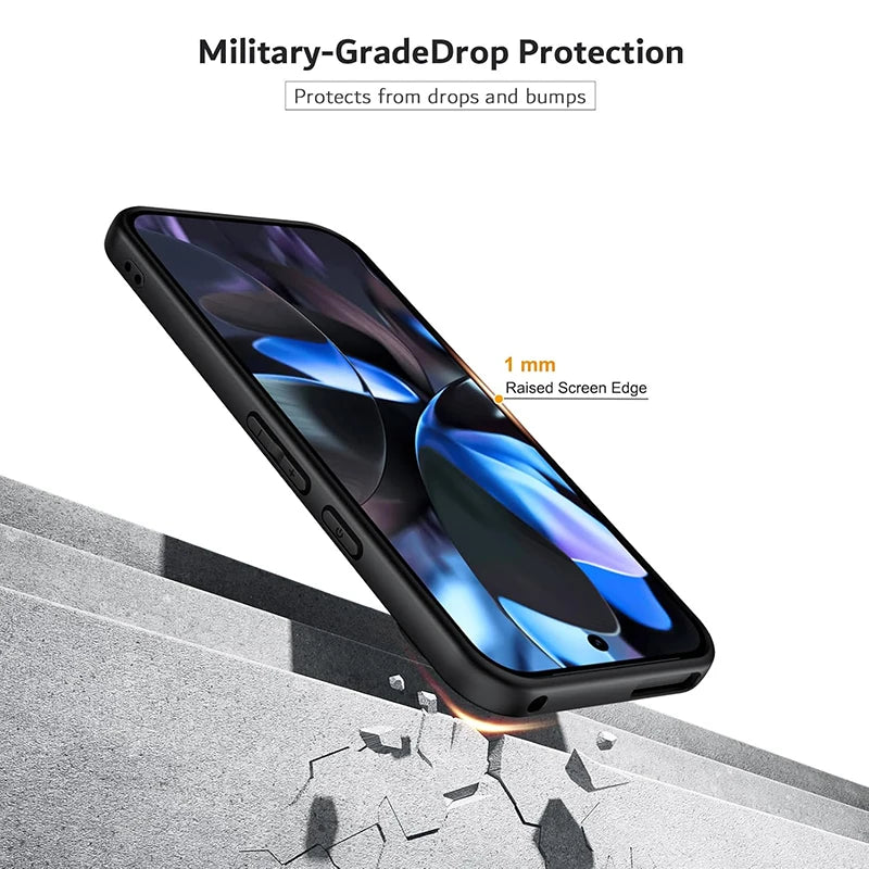 LUXURY MATTE SILICONE ULTRA THIN SOFT CASE FOR GOOGLE PIXEL 9 PRO XL 8 8A SOLID BLACK FROSTED SHELL FOR GOOGLE 8 PRO 9PRO XL 9XL