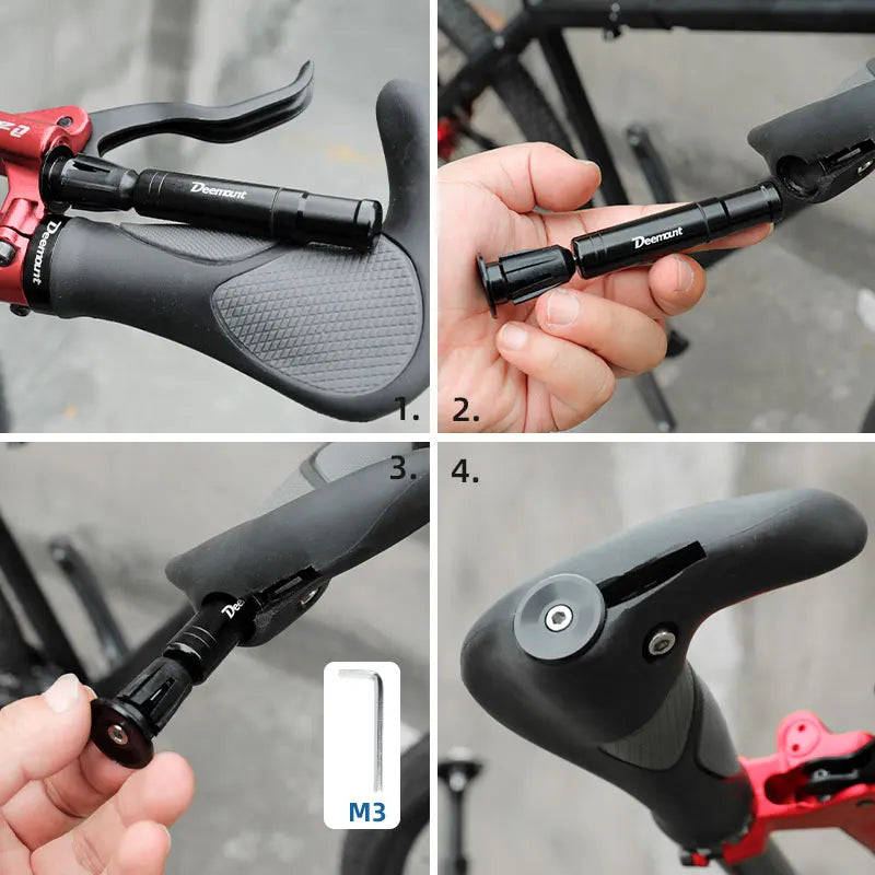 Deemount original Bicycle Tubeless Tire Repair Tool Tyre Drill Puncture for Urgent Glue Free Repair Optional Rubber Stripe