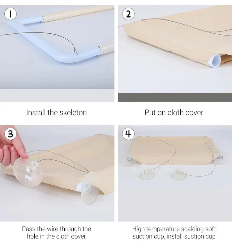New Cat Hammock Cat Sunny Window Seat Washable Detachable Pet Bed Suction Shelf Bag Beds Seat For Cat Sleeping Pet Accessories