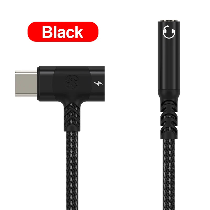 2 in 1 USB C Splitter PD Fast Charger Cable Type C to 3 5 Jack Audio Adapter For Samsung S24 S23 S22 S21 Ultra A54 A53 iPhone 15
