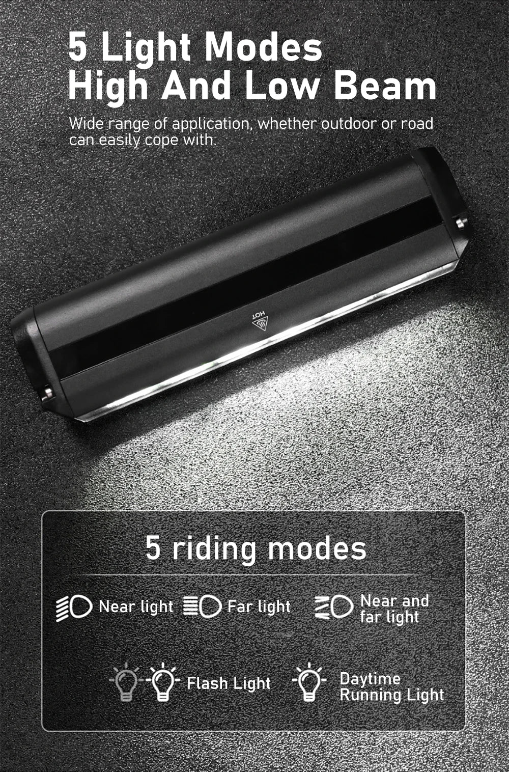 TOPRIDER Bicycle Light Front 2600Lumen Bike Light 8000mAh Waterproof Flashlight USB Charging MTB Road Cycling Lamp Accessories