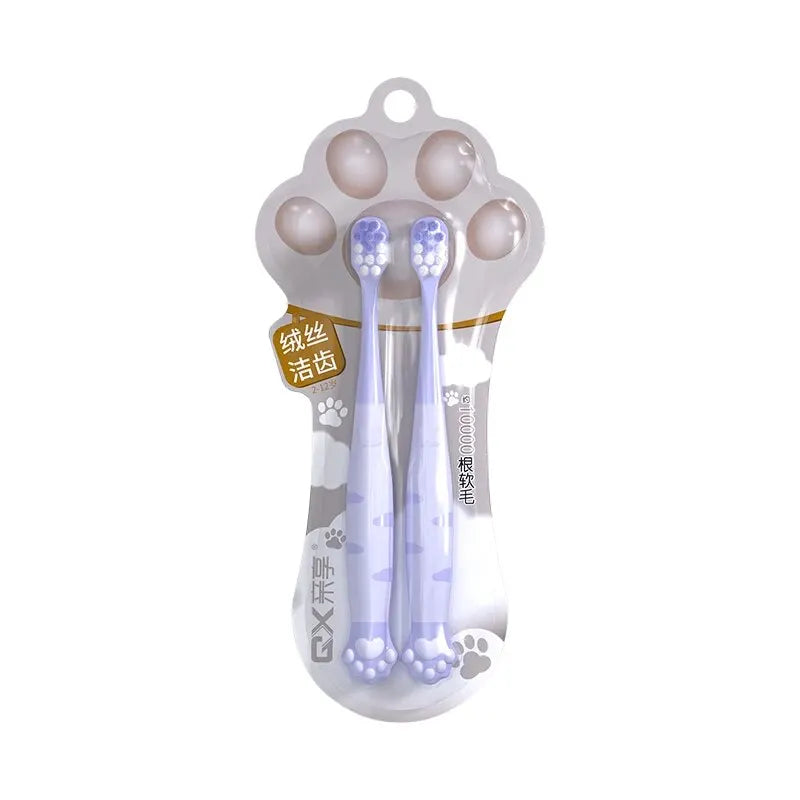 Cartoon Cute Cat Claw Shaped CHILDREN'S Soft Bristled Toothbrush Suitable for Cleaning the Oral Cavity for Ages 2-12