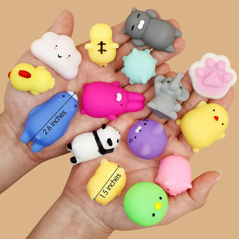 5-50 PCS Kawaii Squishies Mochi Anima Squishy Toys For Kids Antistress Ball Squeeze Party Favors Stress Relief Toys For Birthday