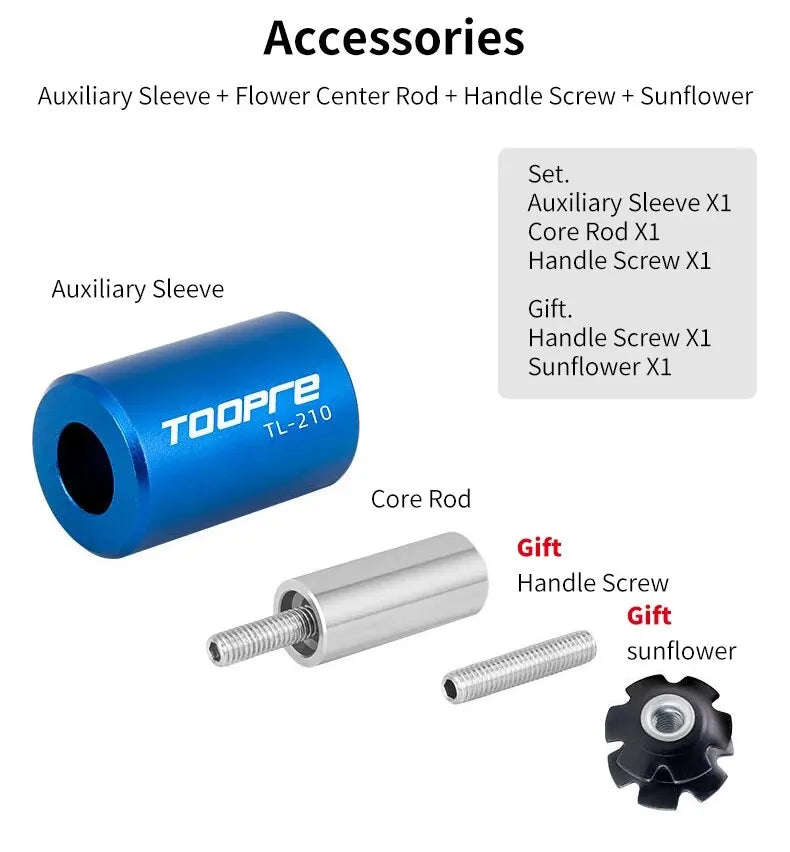 TOOPRE Mountain Road Bicycle Sunflower Insertion Tool Front Fork Bowl Set Steel Flower Core Installation Sleeve