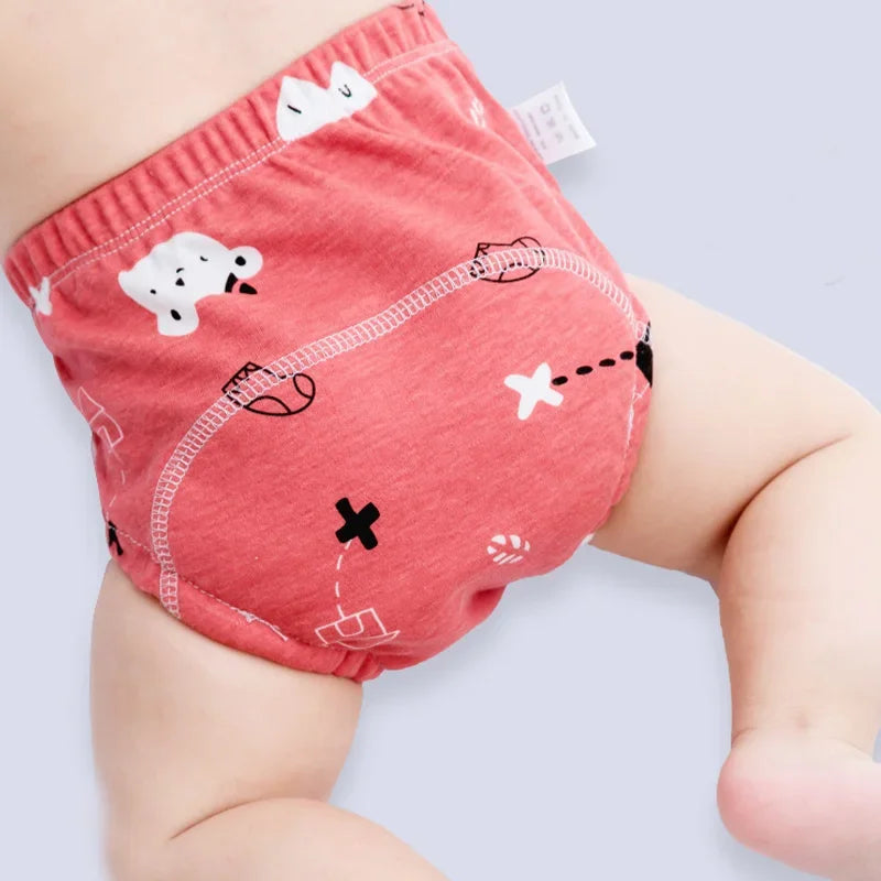 6 Layer Waterproof Reusable Cotton Baby Training Pants Infant Shorts Underwear Cloth Baby Diaper Nappies Panties Nappy Changing