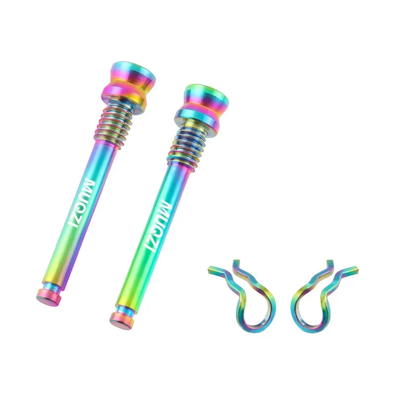 MUQZI 2pcs Disc Brakes Caliper Titanium Alloy M4 Fixing Bolts Bicycle Disc Brake Pad Ultralight Mount Screws Cycling Accessories