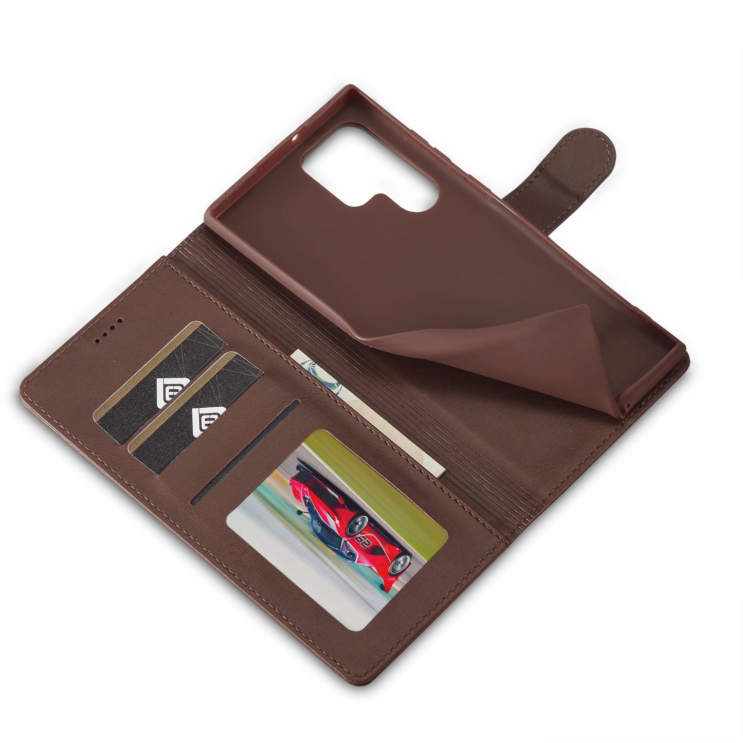 Business Leather Case for Samsung Galaxy S25 Edge Ultra S24 FE S23 Plus 5G Flip Wallet Card Holder Phone Cover