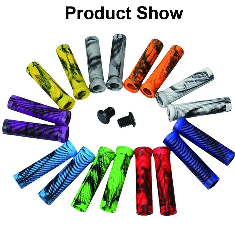 MTB Cuffs Soft Rubber Bicycle Handlebar Grips Waterproof Mountain Bike Grips Dustproof Bike Handles Non-slip MTB Grip