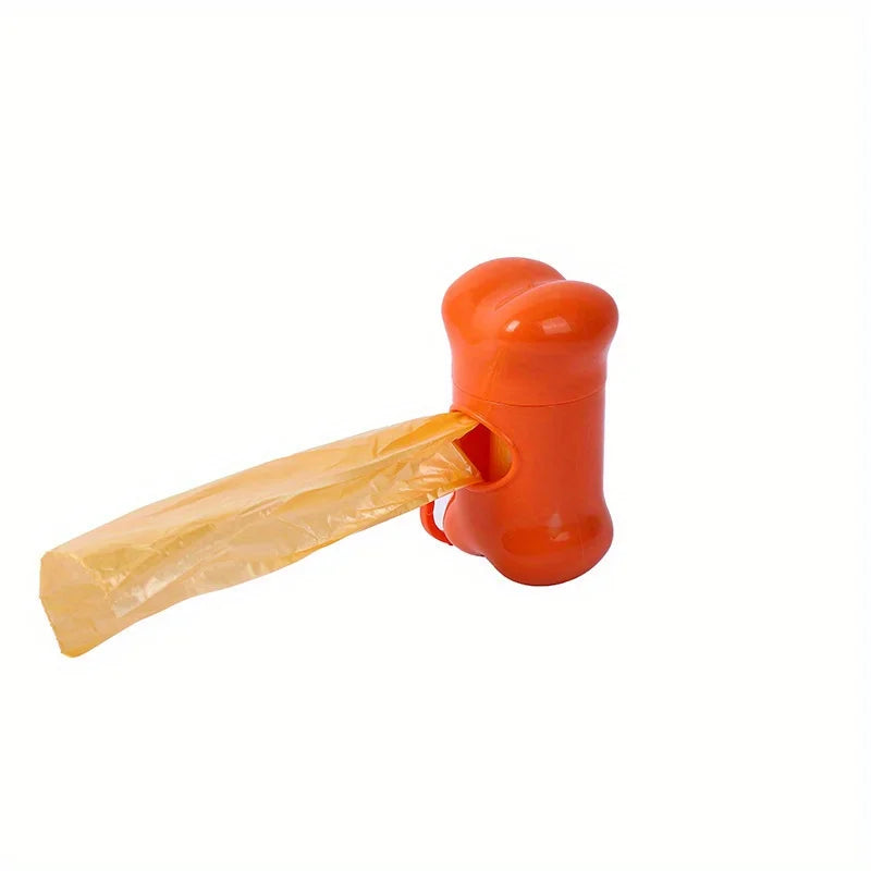 Colorful Bone-Shaped Dog Poop Bag Dispensers With 1 Disposable Bags, Portable Pet Waste Holder, For Outdoor Walks And Training