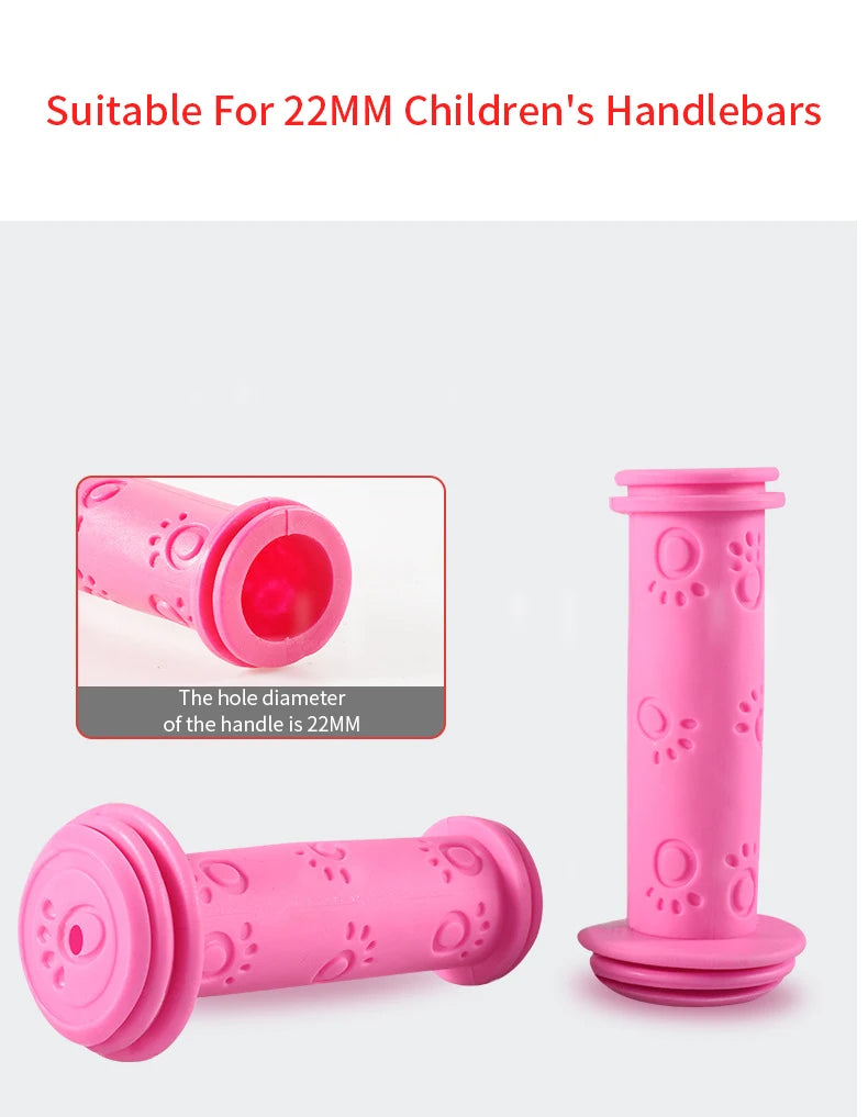 1 Pair Rubber Bike Bicycle Handlebar Grips Anti-slip Kids Girls Boys Scooter Handlebar Colorful Streamers Decoration Ribbon