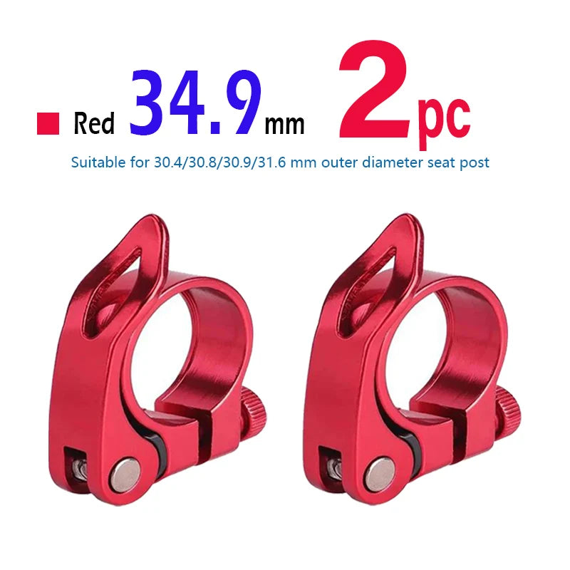 Bike Seat Post Clamp Quick Release Aluminum Alloy Bicycle Seatpost Saddle Lock MTB 31.8mm 34.9mm Cycling Accessories
