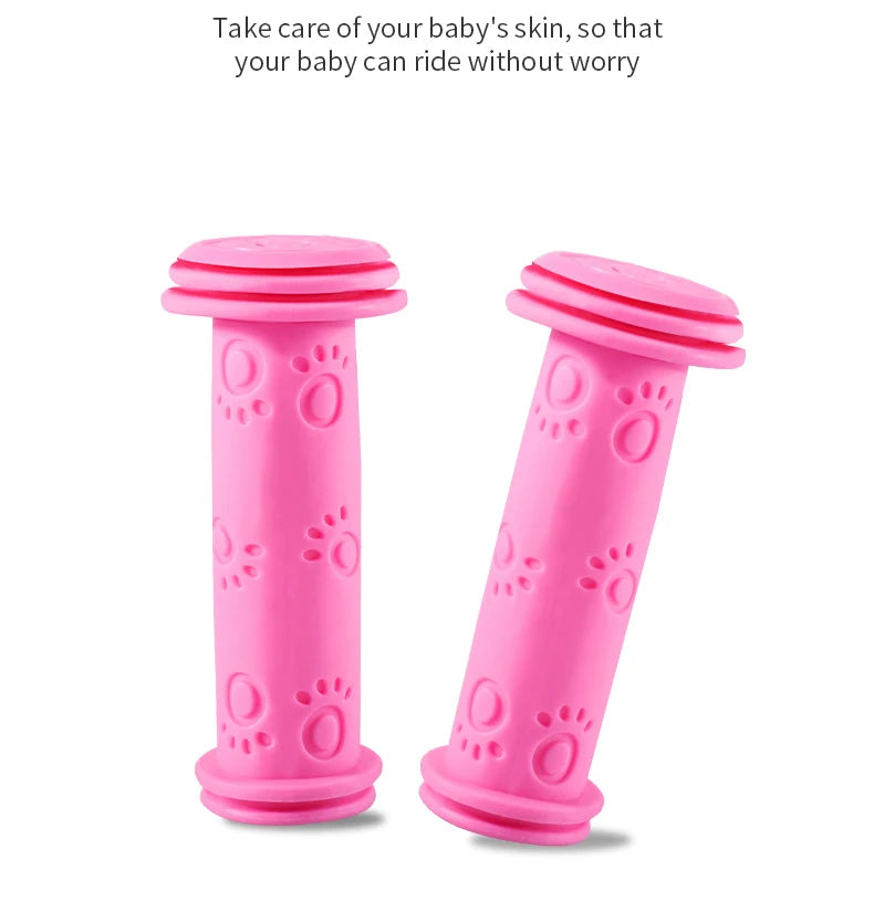 1 Pair Rubber Bike Bicycle Handlebar Grips Anti-slip Kids Girls Boys Scooter Handlebar Colorful Streamers Decoration Ribbon