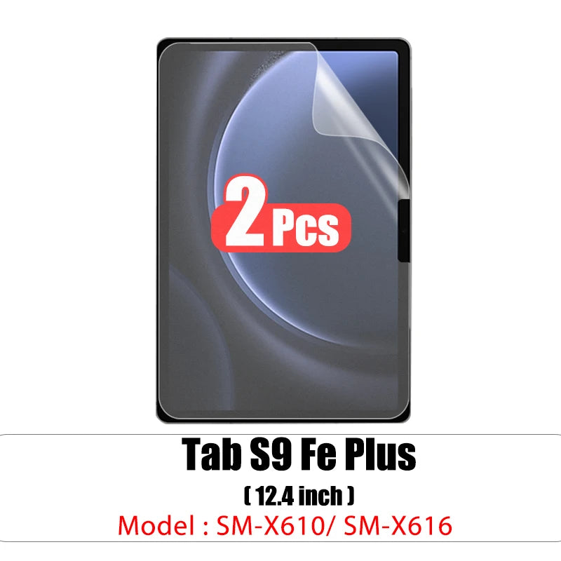 2pcs Pet Screen Protector For Samsung Galaxy Tab S7 Fe S9 Fe A9 Plus S6 Lite S7 S8 S9 A8 Plus Protective Clear Film No Glass