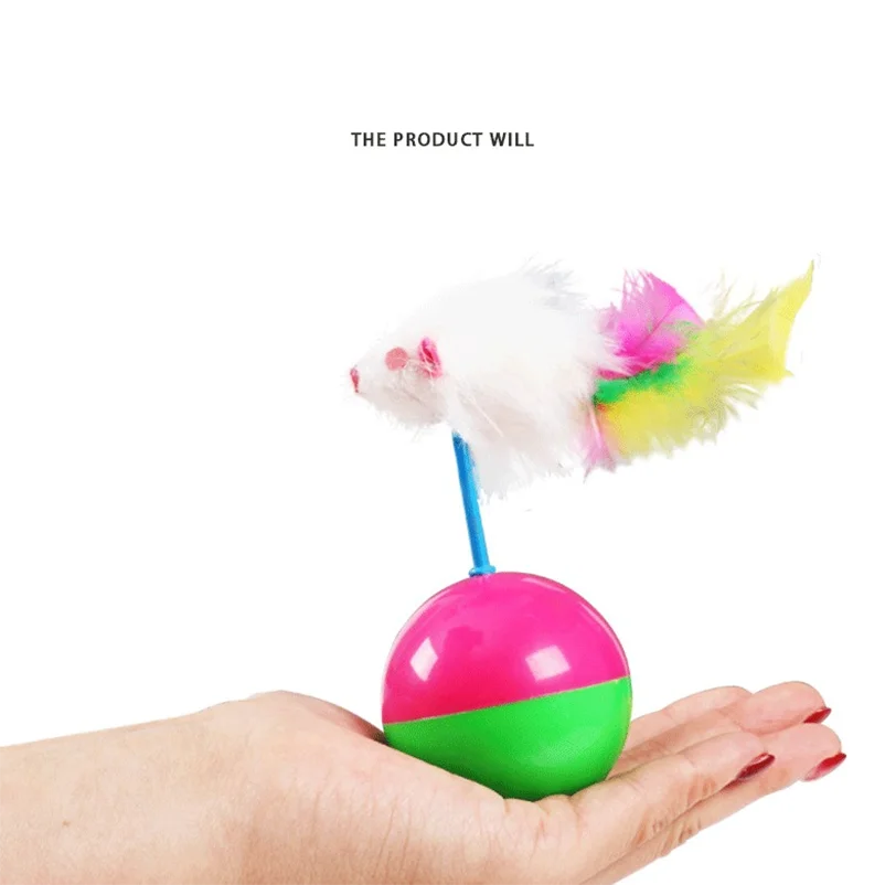 Cat Self-Happiness Toy Mouse Tumbler Ball Pet Interactive Educational Sound Toy Plush Toy