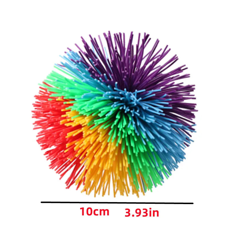 Rainbow Stringy Balls Sensory Fidget Toys For Kids Party Favors Outdoor Fun Games Pelotas Saltarinas Niños Juguetes Divertidos
