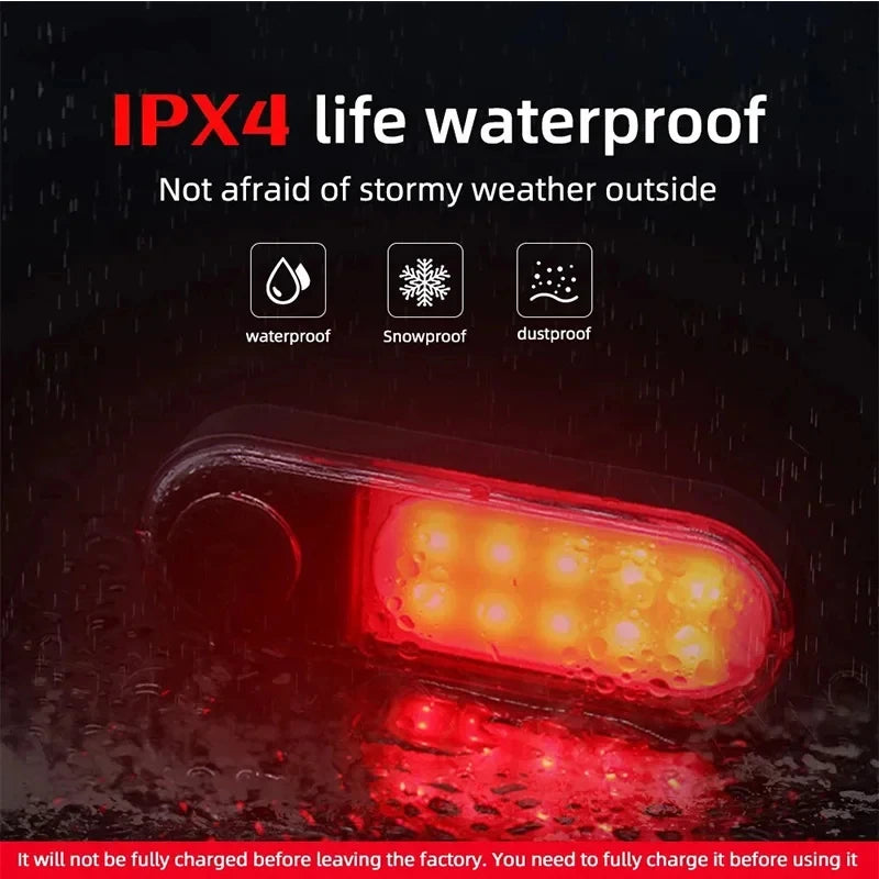 Bike Rear Lights LED Bicycle High Brightness Rechargeable MTB Road Bike Tail Light Rear Lamp Outdoor Cycling Warning Flashlights