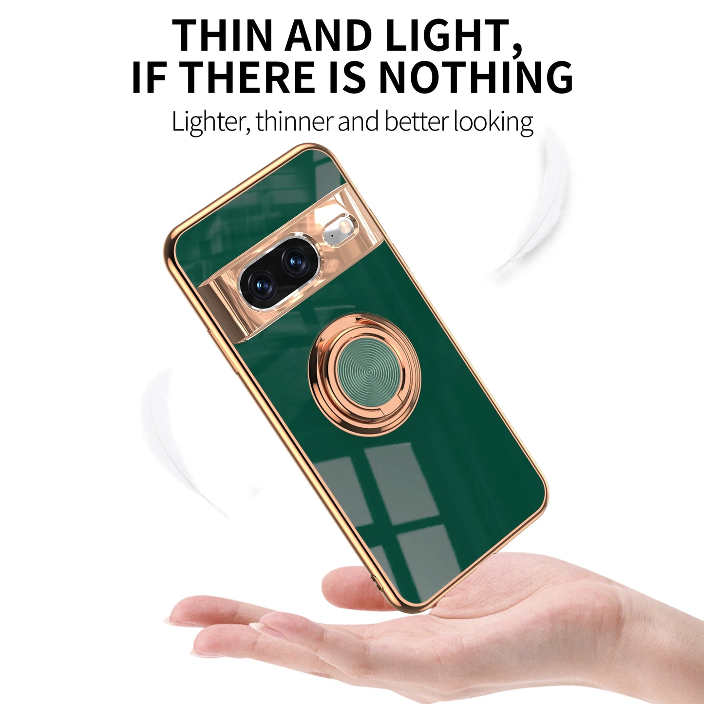Flexbile Shockproof Plating Ring Holder Phone Case For Google Pixel 9 Pro XL 8A 8 Pro Cover Stand Back Shell Capa Funda Coque