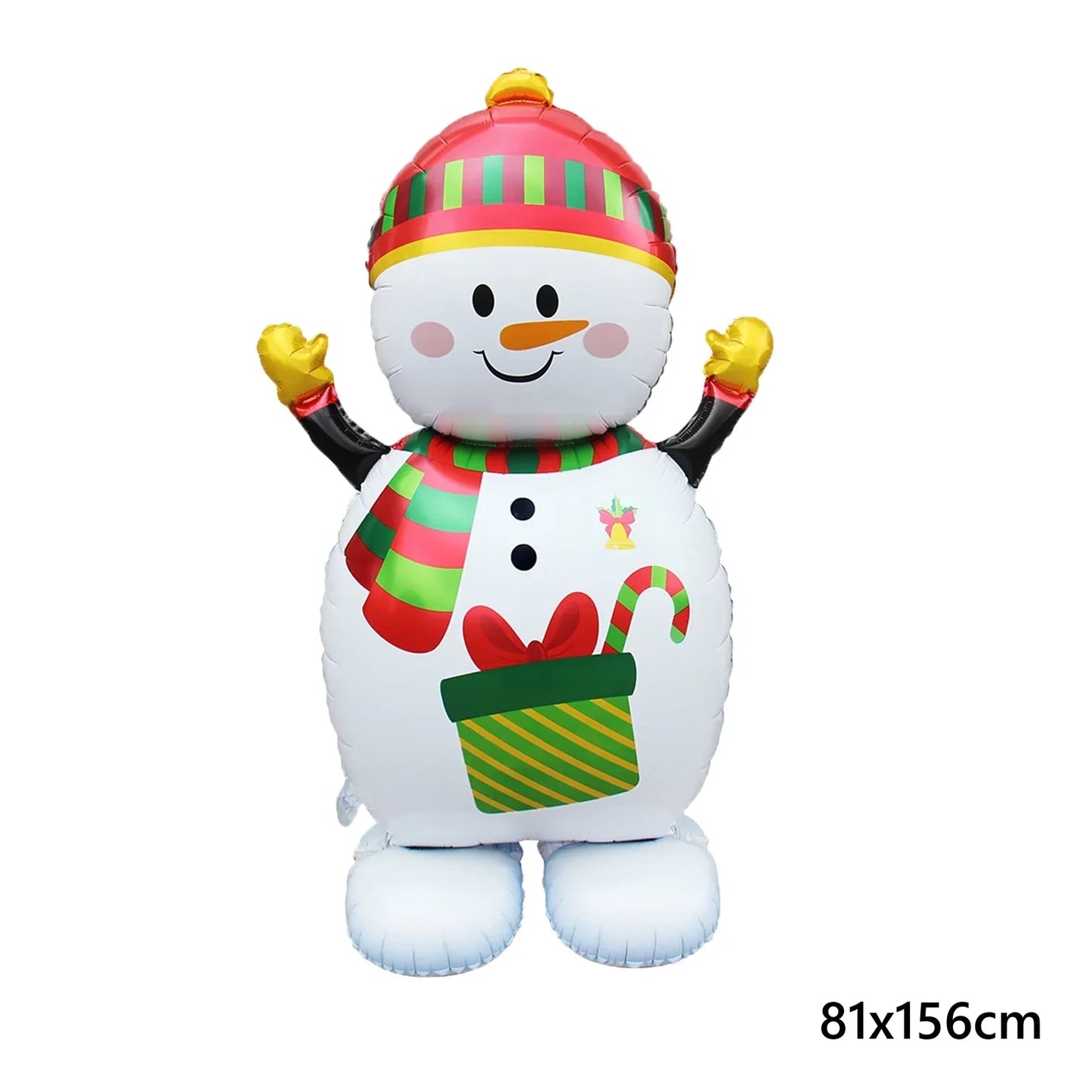 1pc New Extra Large Standing Santa Claus Foil Balloon Christmas Holiday Party Decoration New Year Birthday Supplies Easter Gift