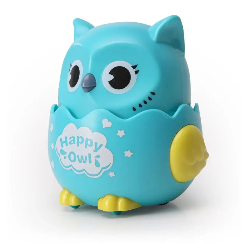 Kids Classic Wind Up Interactive Owl Shaped Press Mechanical Sliding Toys Toys for Boys Girls Birthday Xmas Gift