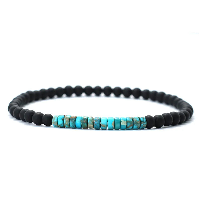 New Minimalist 4mm Bead Bracelet Unisex Emperor Onyx Small Stone Braclet Meditation Yoga Strand Braslet Couple Brazalete Pulsera