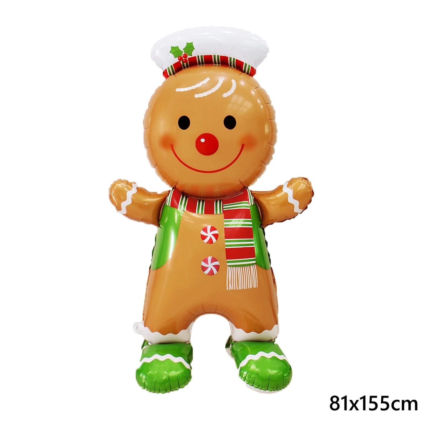 1pc New Extra Large Standing Santa Claus Foil Balloon Christmas Holiday Party Decoration New Year Birthday Supplies Easter Gift