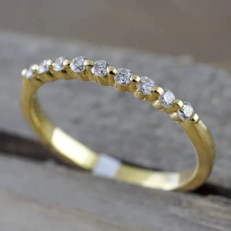 Cubic Zirconia Thin Rings for Women Wedding Engagement Accessories Minimalist Female Rings Statement Jewelry Drop Ship