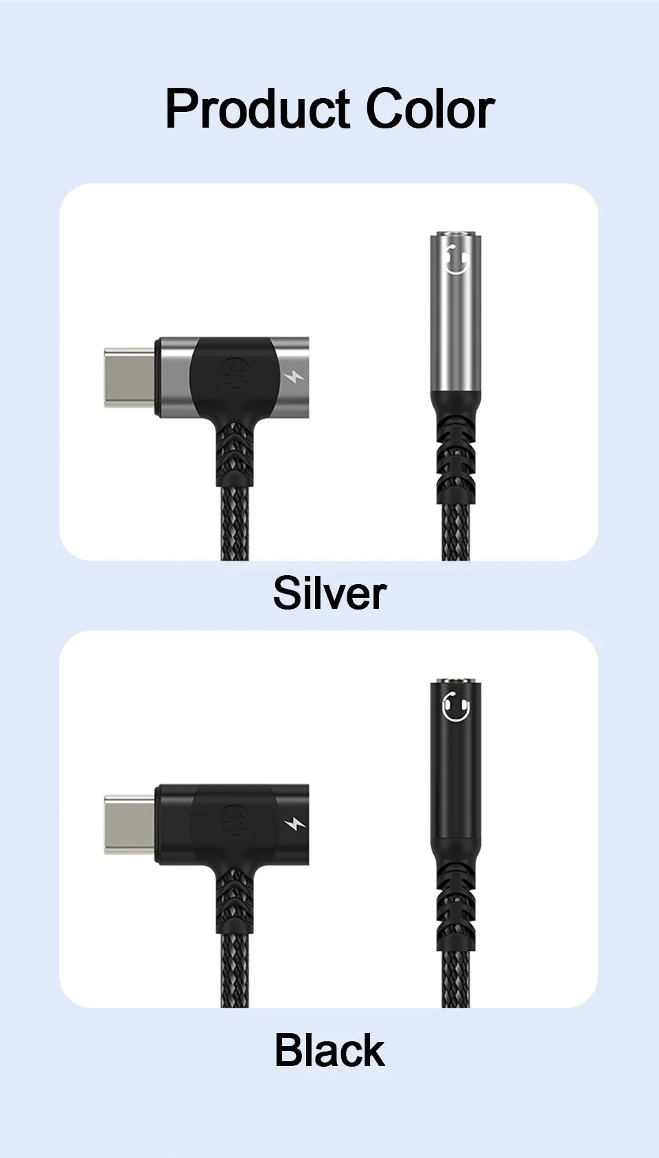 2 in 1 USB C Splitter PD Fast Charger Cable Type C to 3 5 Jack Audio Adapter For Samsung S24 S23 S22 S21 Ultra A54 A53 iPhone 15