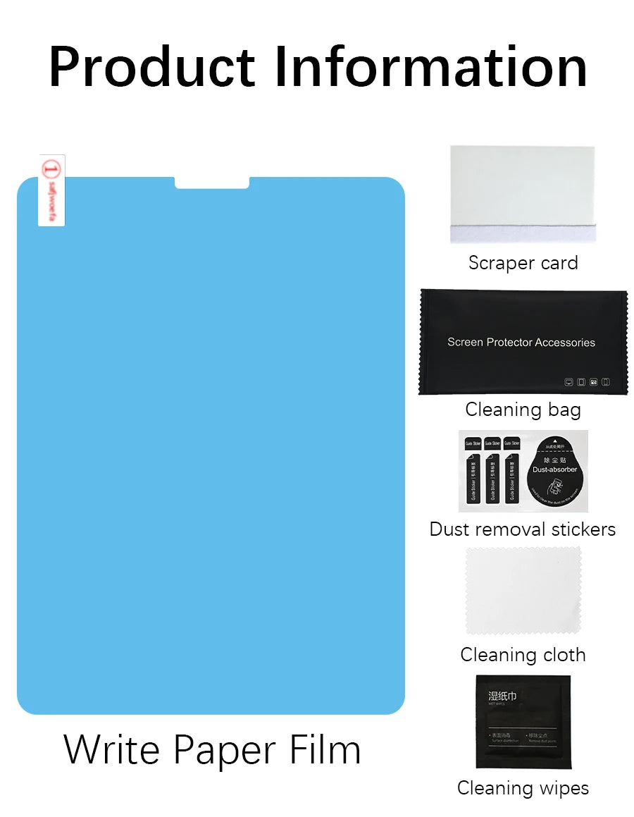 Like Paper Film For iPad Pro 13 11 12.9 6th M4 M2 10 9 9th 10th Generation 10.9 Air 5 4 3 Mini 6 10.2 Screen Protector Paperfeel
