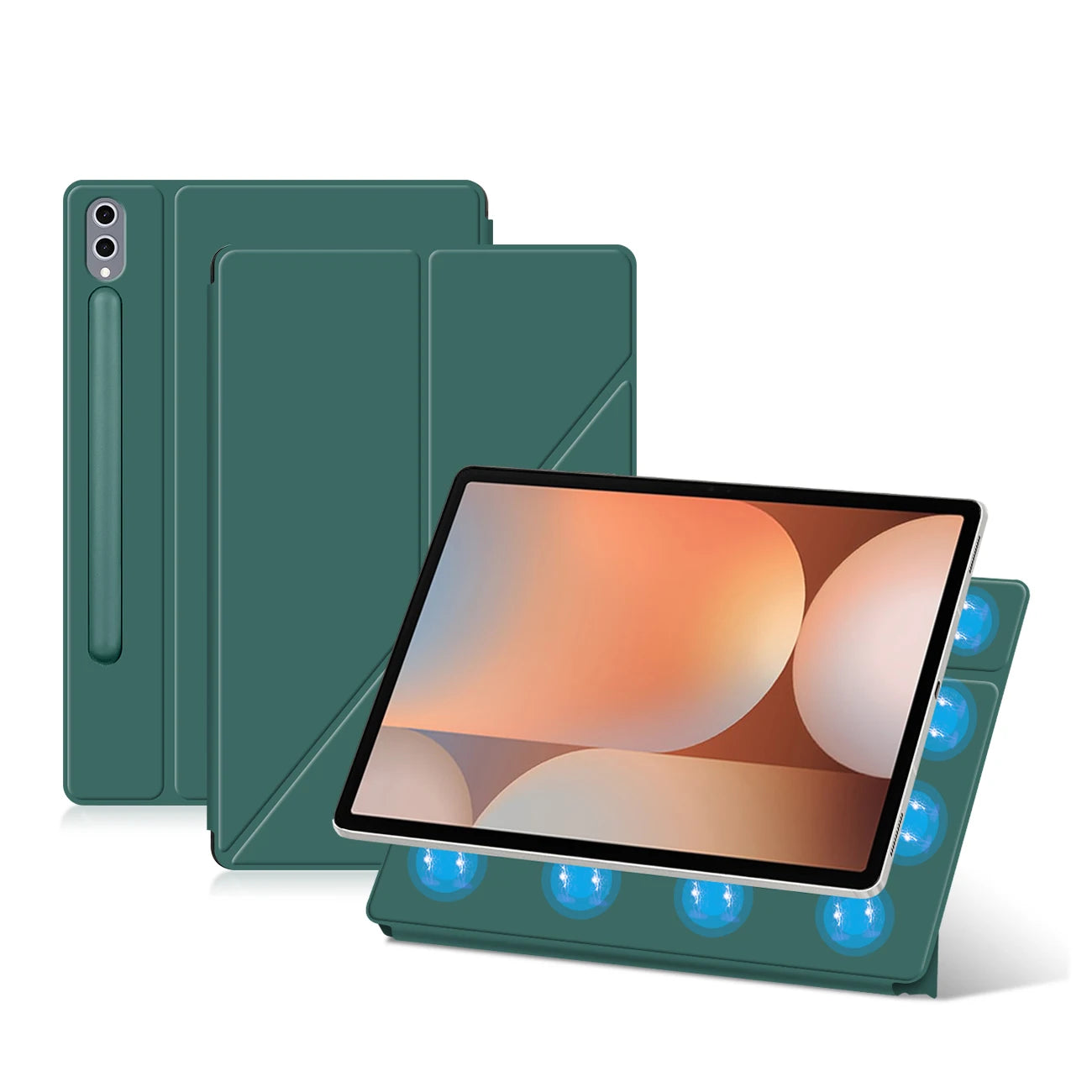 HUWEI Magnetic Case For Samsung Galaxy Tab S9 FE S7 S8 Plus S9FE S7FE S9+ S8+ S8 S9 Ultra Talbet Stand Smart Shell Cover Cases