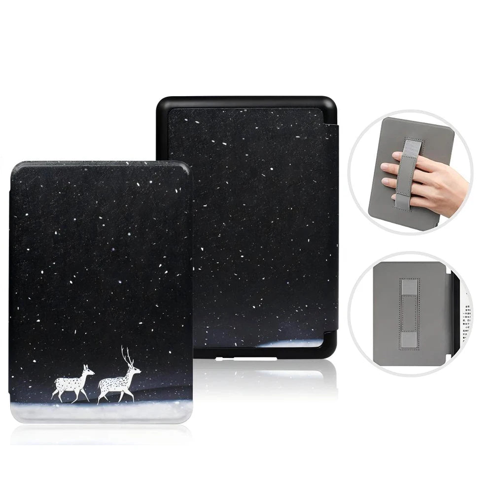 For Kindle 11th Generation 2024 Case 6'' with Hand Strap Kindle 6 inch Case Ebook C2V2L3 Auto Wake Sleep Cover PU Leather Funda