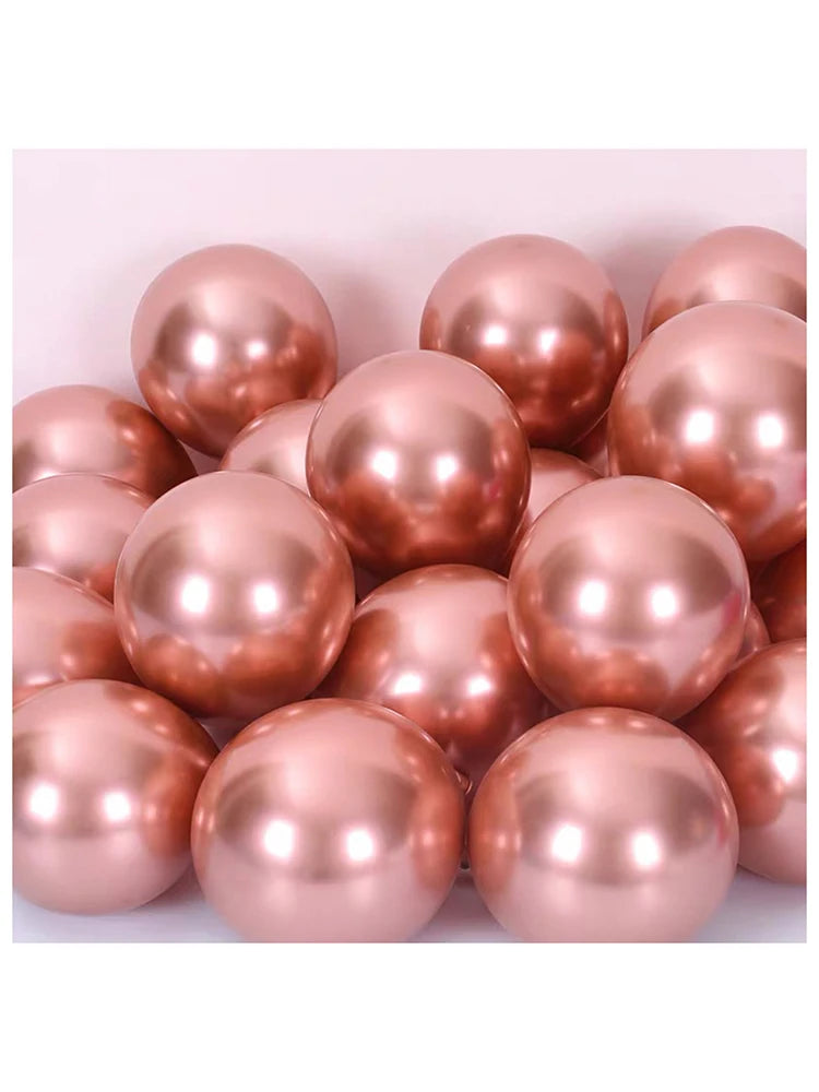 50pcs 10inch Metallic Latex Balloons Gold Silver Chrome Ballon Wedding Decorations Globos Birthday Party Supplies