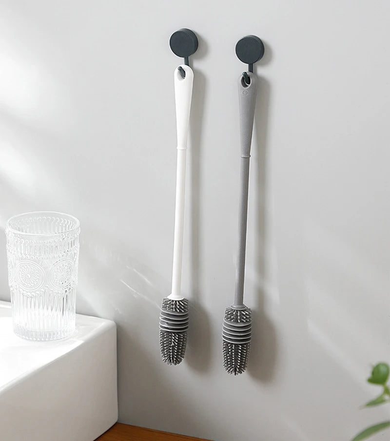 Baby Bottles Brush 360 Degree Rotation Long Handle Silicone Brushes Feeding Bottle Cup Cleaning Tools Pacifiers and Accessories