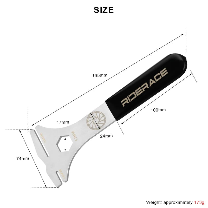 Bike Disc Brake Correction Wrench Stainless Steel Bicycle Brake Rotor Alignment Truing Tool MTB Repairing Correction Wrench