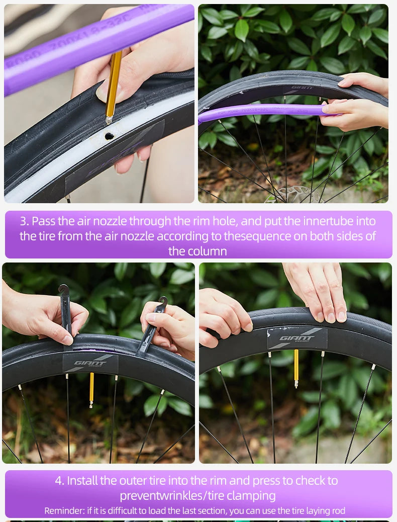OFFBONDAGE 1Pcs Ultralight 39g Bike Inner Tube 700CC Road Bicycle TPU Material Tire 65mm Length French Valve Bicycle Accessory