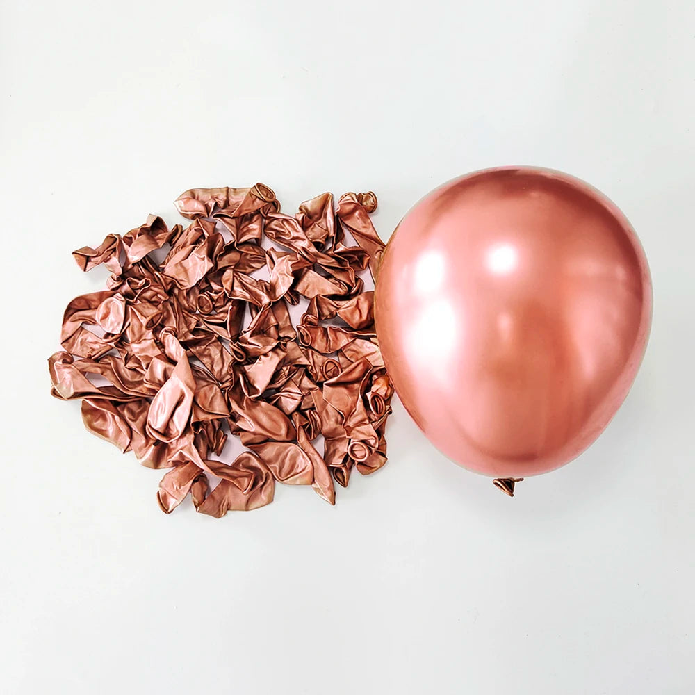 10Inch 10/30/50Pcs Latex Balloon Gold Silver Black Pink Xmax Balloon Wedding Happy Birthday Metallic Chrome Balloon Decoration