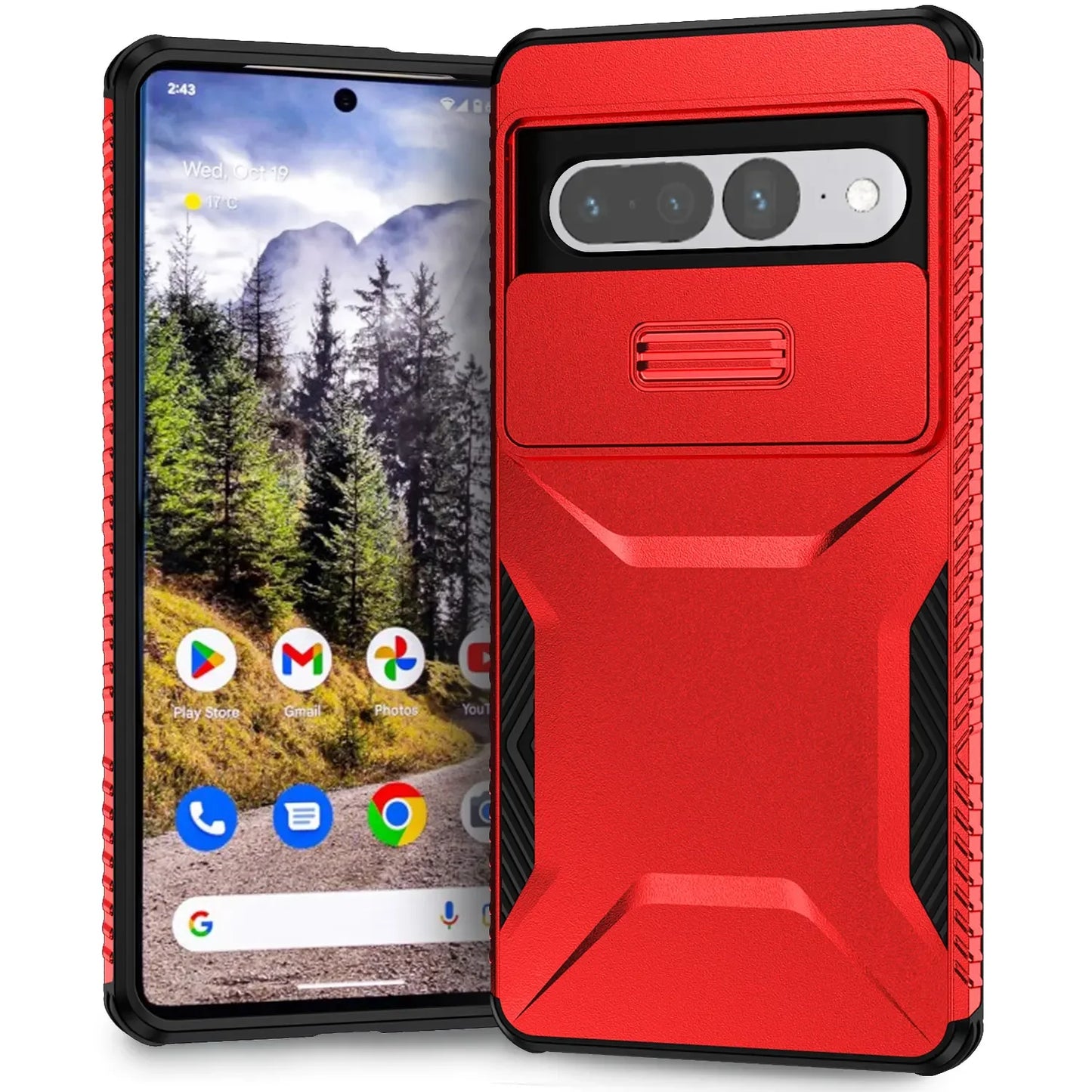 Military-grade Anti-fall and Anti-slip Camera Lens Slide Out Phone Case for Pixel 7 7PRO 7A 8 8PRO 8A 9/9PRO 9PRO XL Hard shell