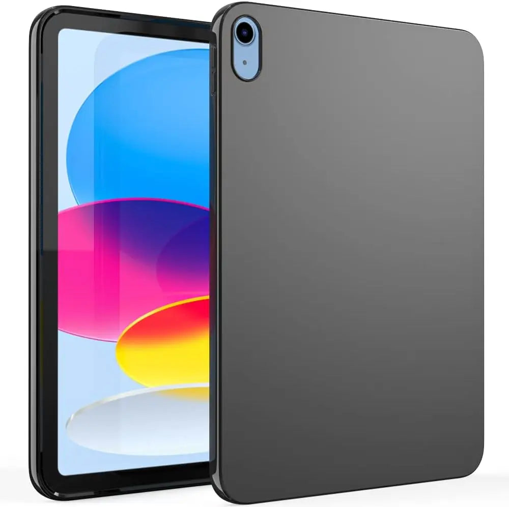 Silicone Tablet Case For iPad Air 5 4 mini 2 3 4 ipad 5 6 7 8 9 10 Gen Pro 11'' 12.9'' Flexible Soft TPU Black Shell Back Cover