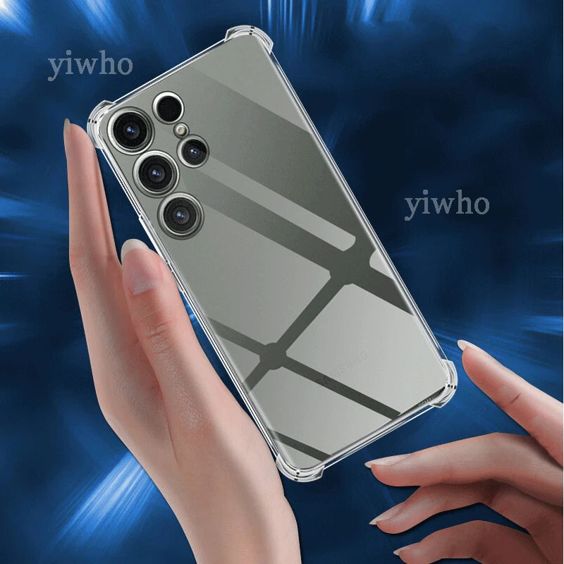 Shockproof Clear Silicone Soft Back Case For Samsung Galaxy S25 S24 S23 S22 Ultra Plus Phone Cases Covers