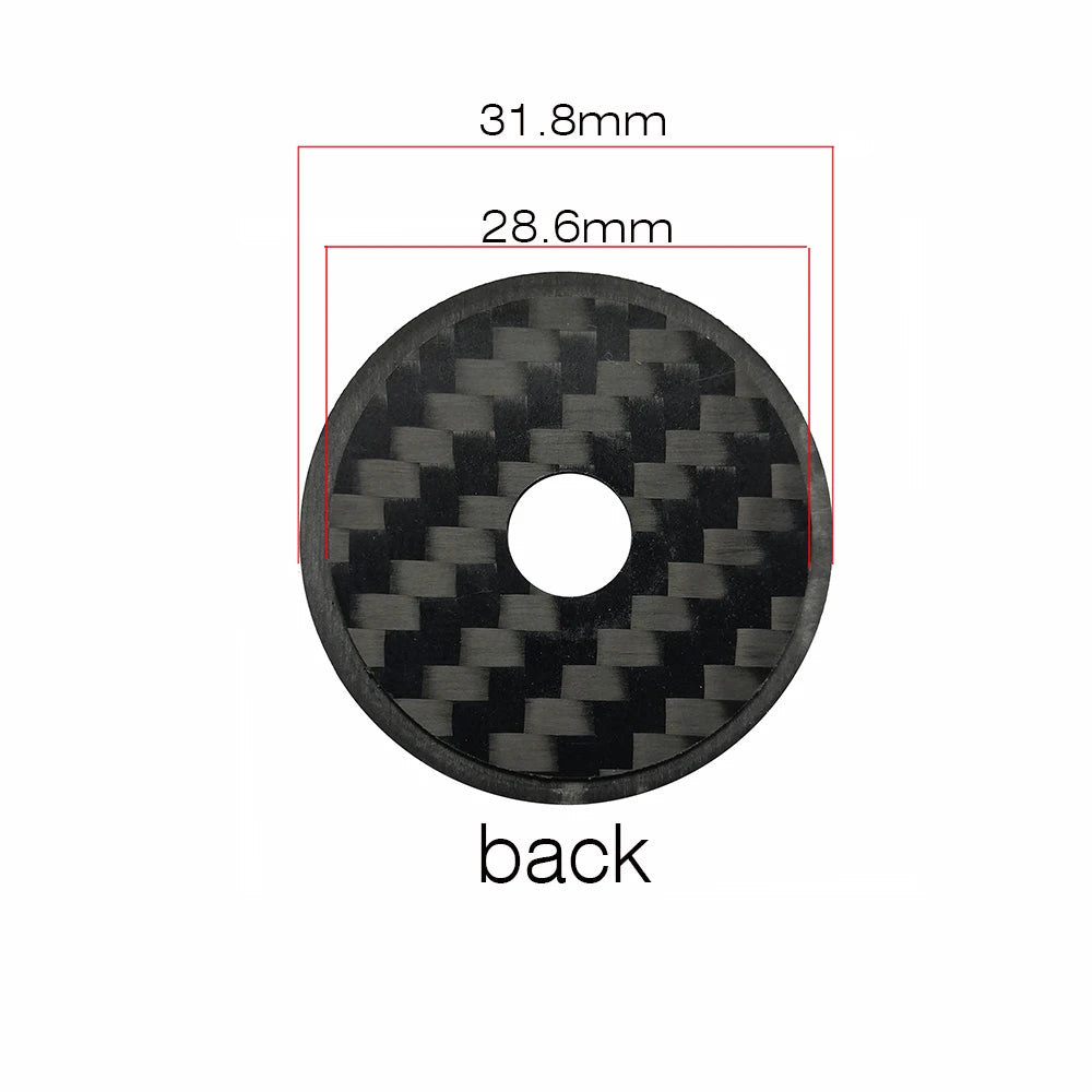 BALUGOE Bicycle Headset carbon top Cap Carbon Fiber Bike Stem 28.6mm 1 1/8" Steerer Fork Tube Headset Cap Cover
